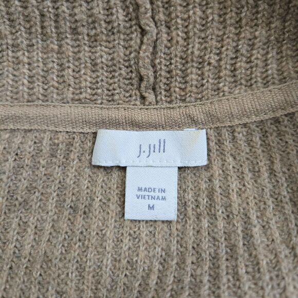 J. Jill Women M Brown Colorblock Cowl Neck Pull Over Tunic Sweater - Picture 5 of 11